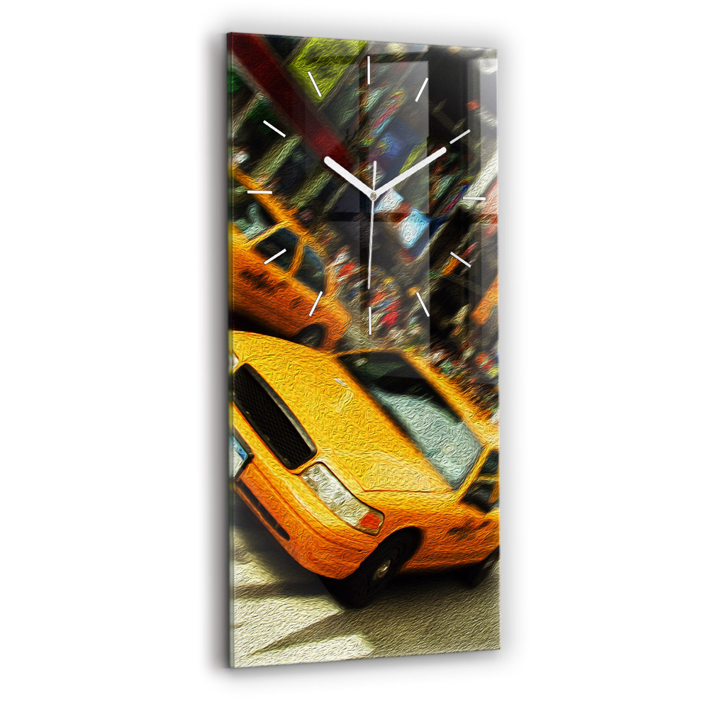 Zegar ścienny pionowy New York City taksówki