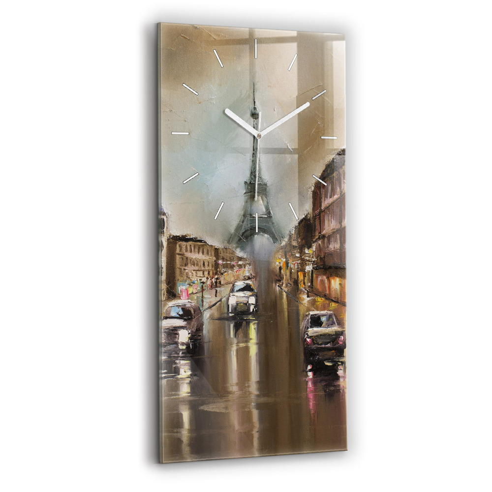 Zegar ścienny pionowy Architektura miasta Paryż