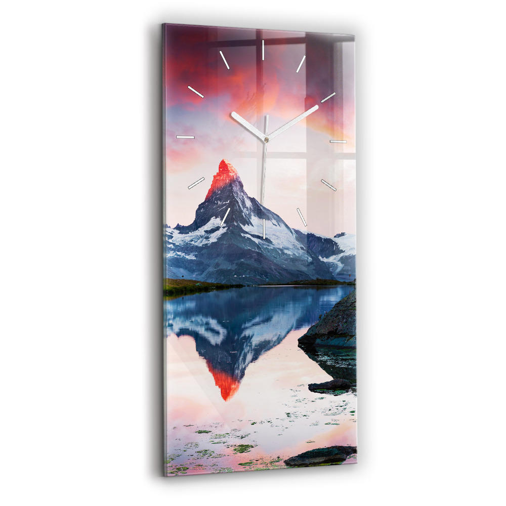 Zegar pionowy Stellisee Matterhorn jezioro
