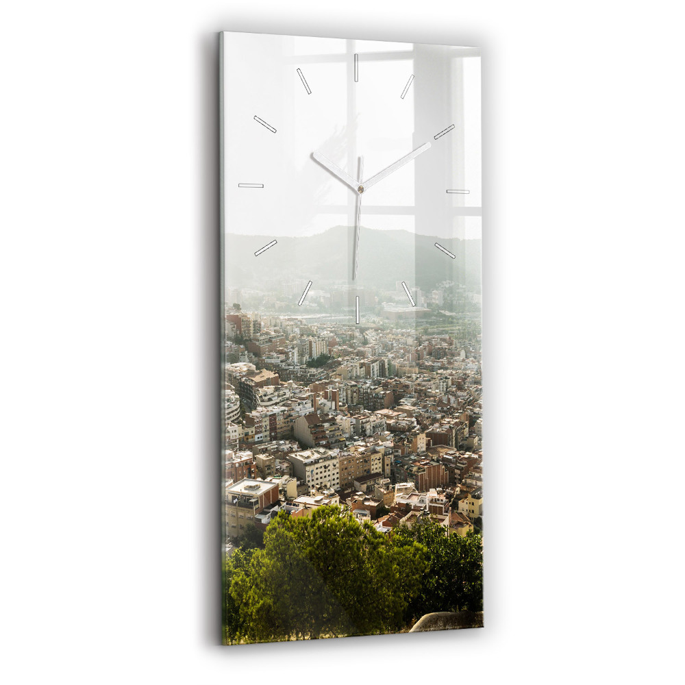 Zegar pionowy Barcelona widok Montjuic