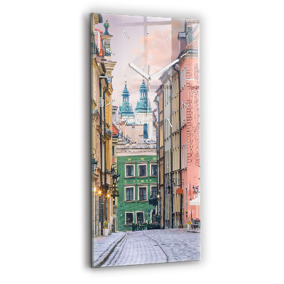 Zegar ścienny pionowy Stare miasto w Warszawie