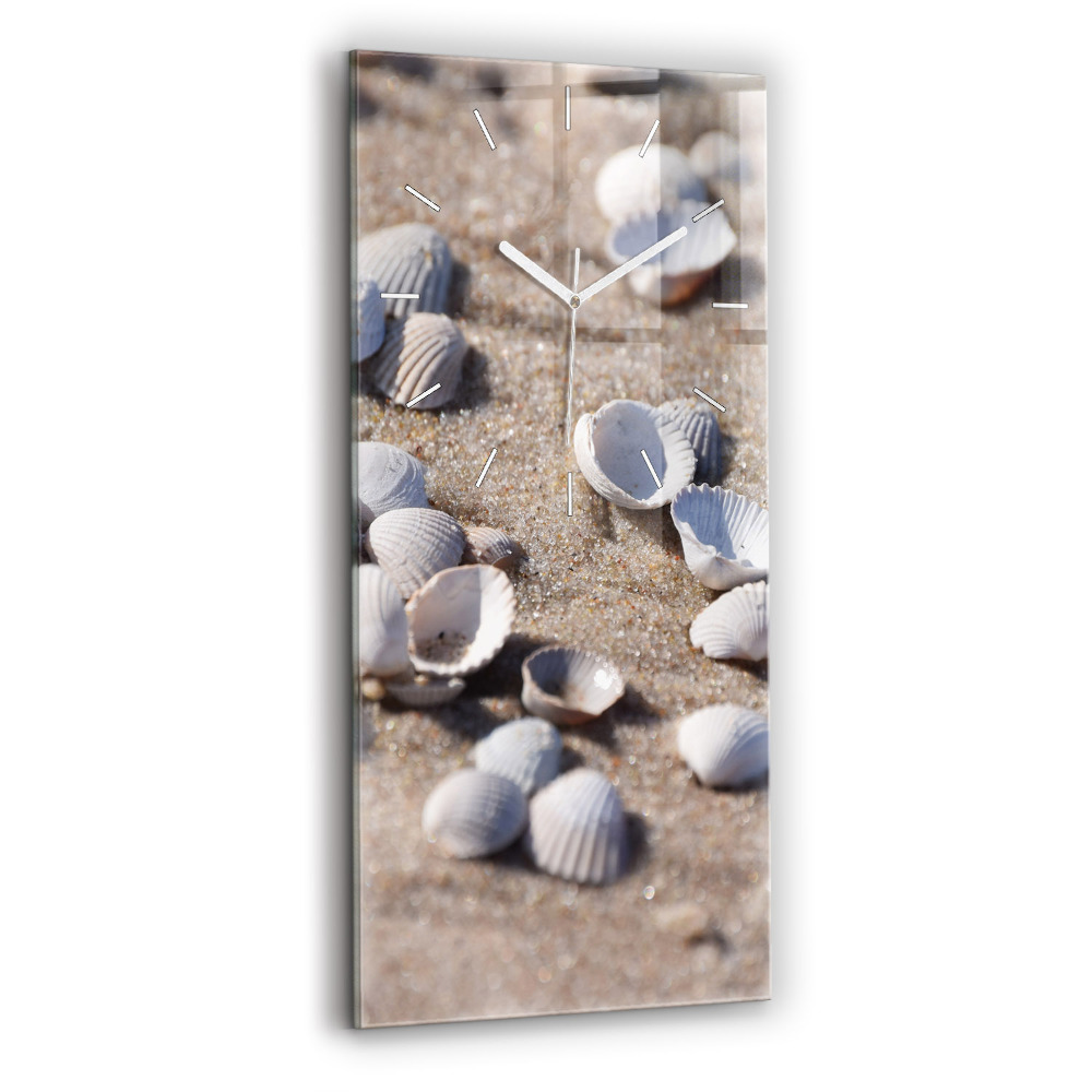 Zegar ścienny pionowy Muszelki na plaży