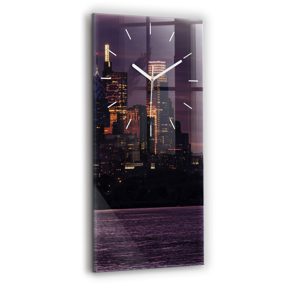 Zegar pionowy Panorama miasta Philadelphia