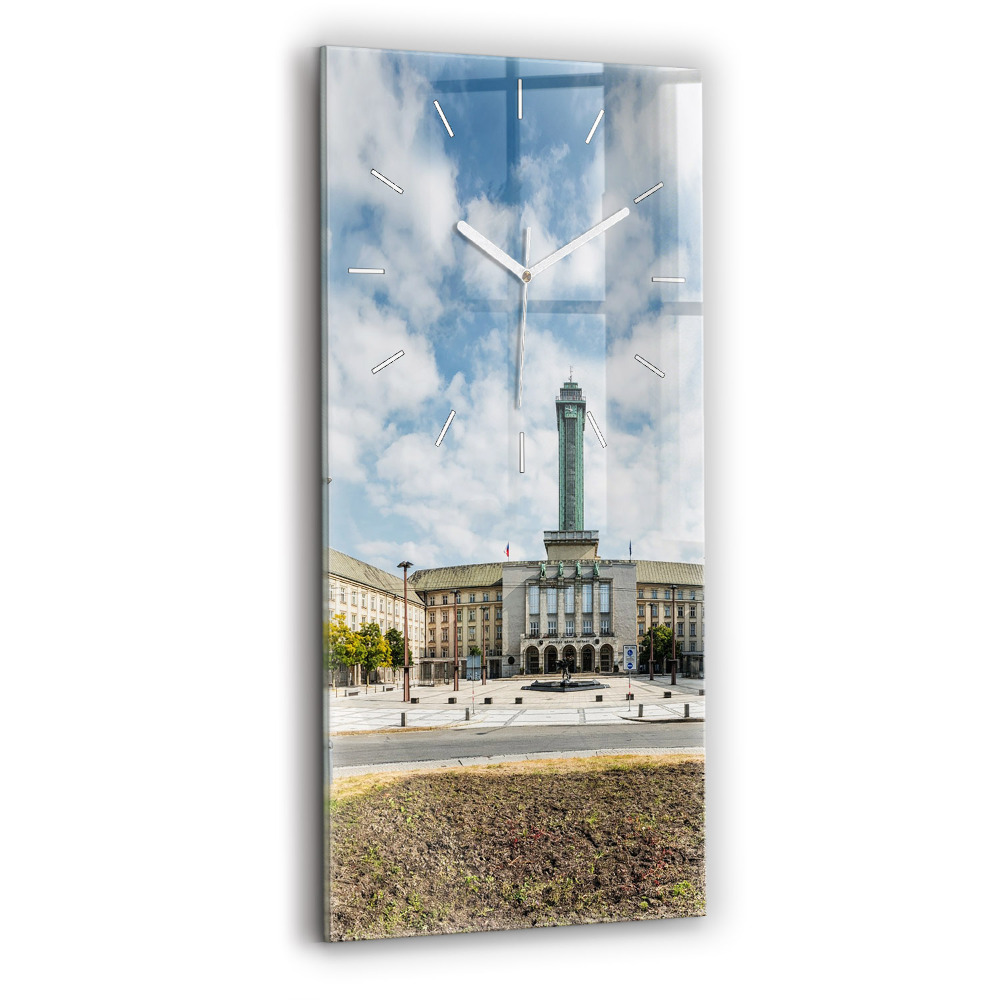 Zegar ścienny pionowy Panorama miasta Ostrawa