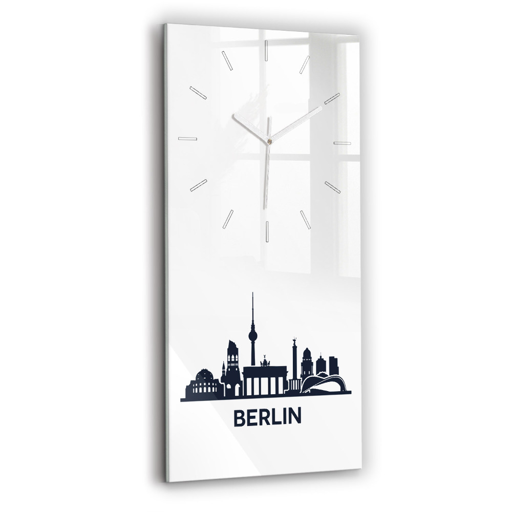 Zegar ścienny pionowy Ilustracja miasta Berlin