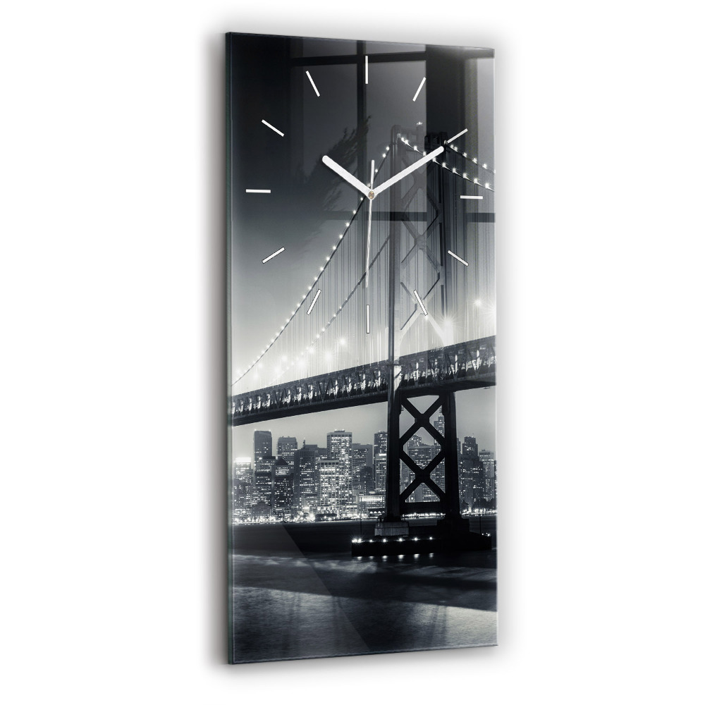 Zegar ścienny pionowy Most nocą San Francisco
