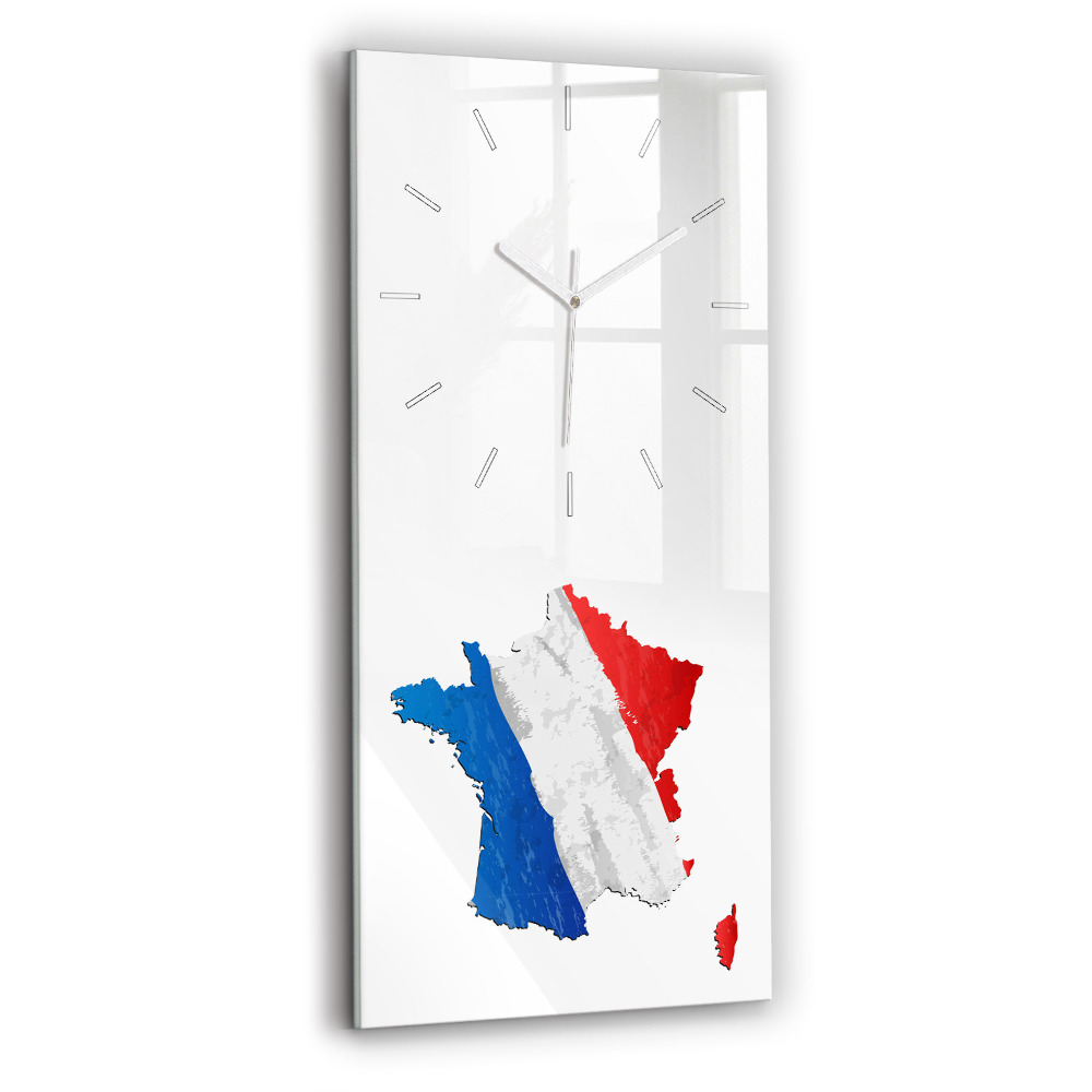 Zegar ścienny pionowy Flaga Francji