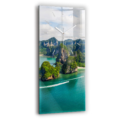 Zegar ścienny pionowy Wyspa w Tajlandii