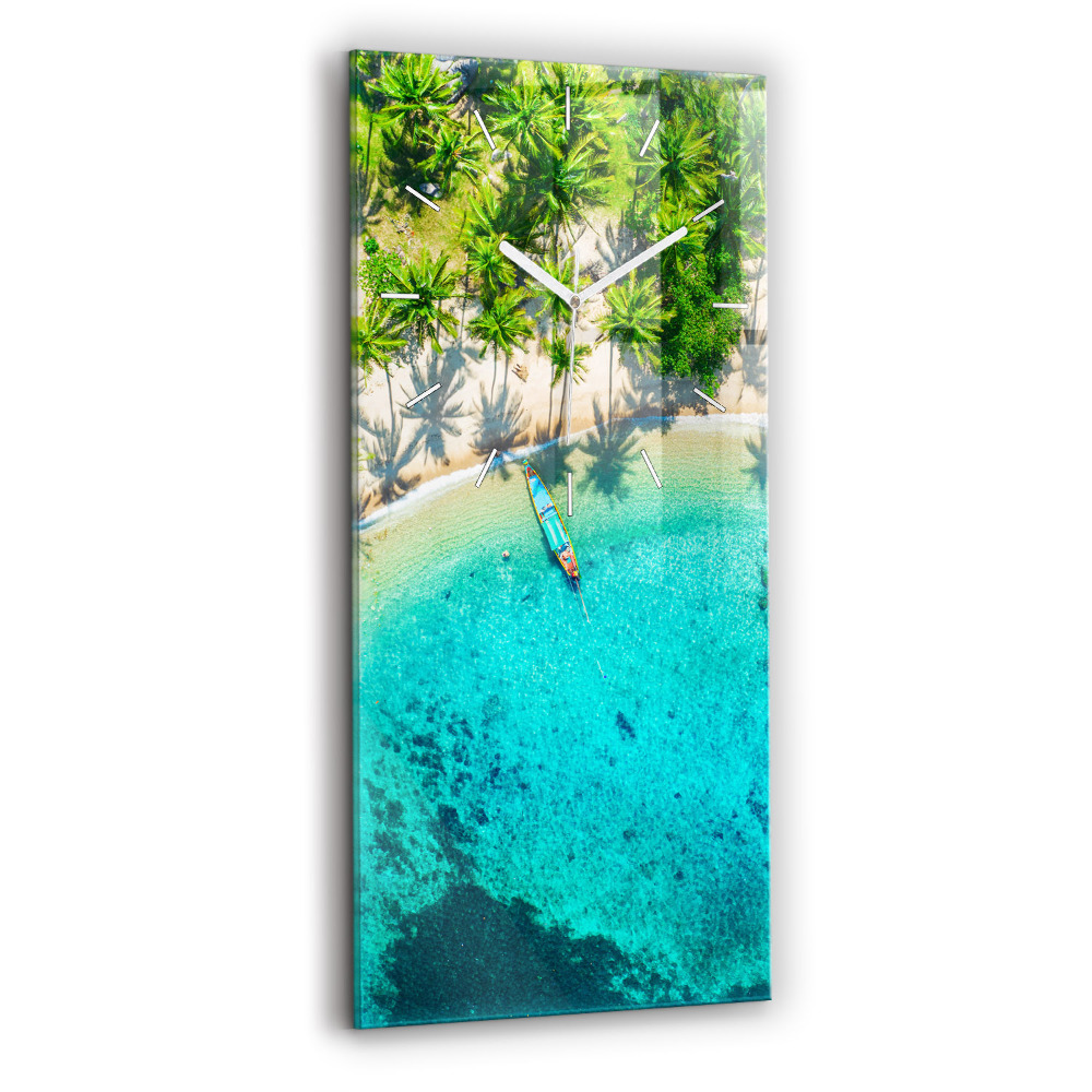 Zegar ścienny pionowy Tropikalna plaża Koh Tao