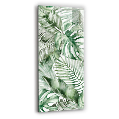 Zegar pionowy Malowane liście roślin