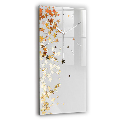 Zegar ścienny pionowy Gwiazdy na jasnym tle