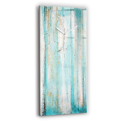 Zegar ścienny pionowy Niebieskie deski