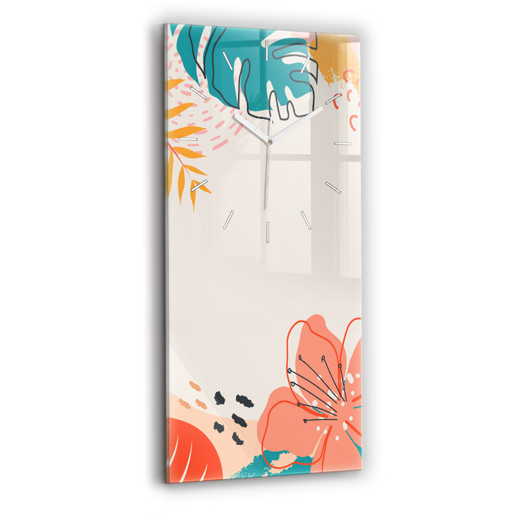 Zegar pionowy Hawajskie rośliny