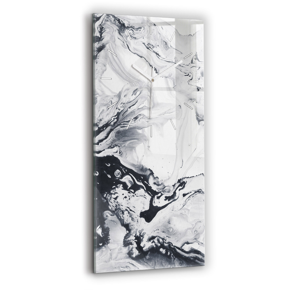 Zegar ścienny pionowy Abstrakcja Tusz Marmur