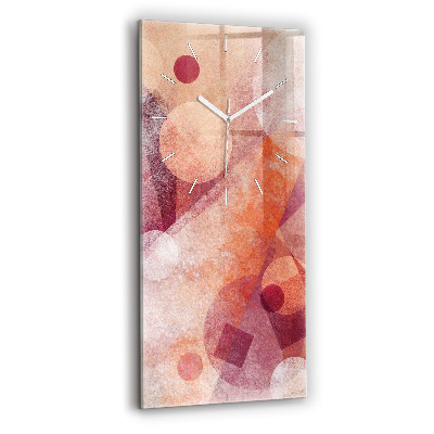 Zegar ścienny pionowy Geometryczna abstrakcja