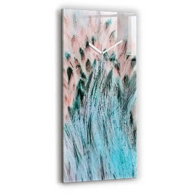 Zegar ścienny pionowy Kolorowe pióra