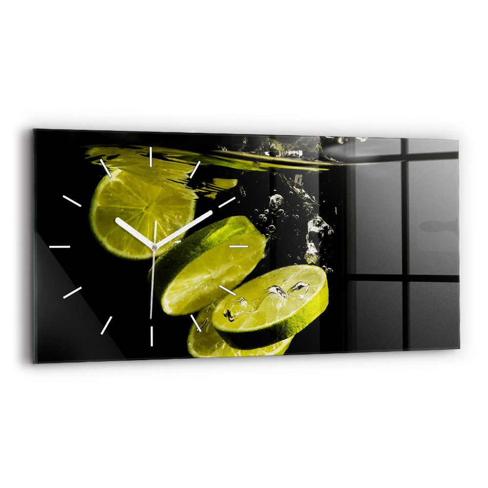 Zegar szklany Limonki