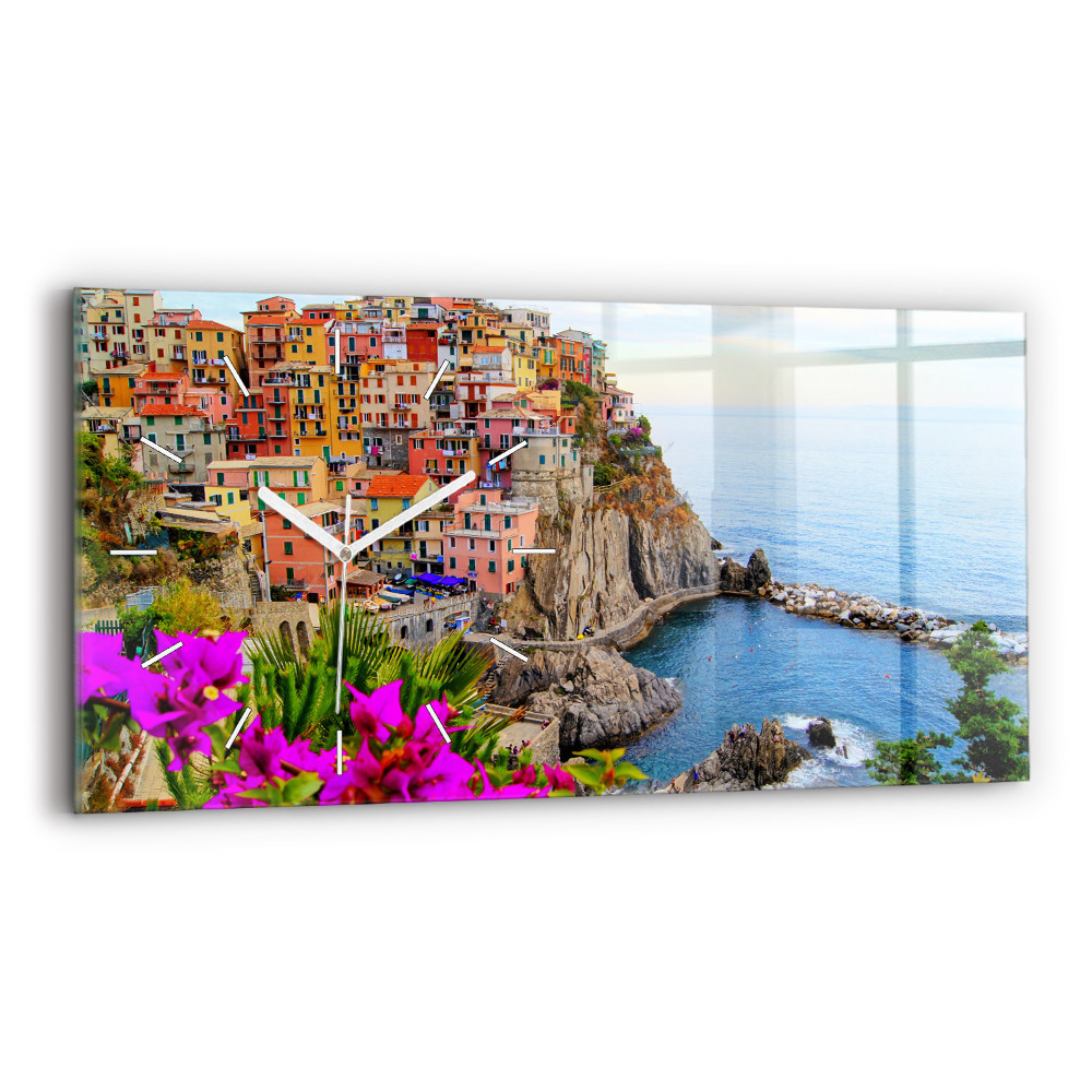 Zegar szklany poziomy Wybrzeże Cinque Terre