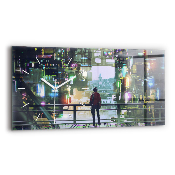 Zegar poziomy Cyber Punk