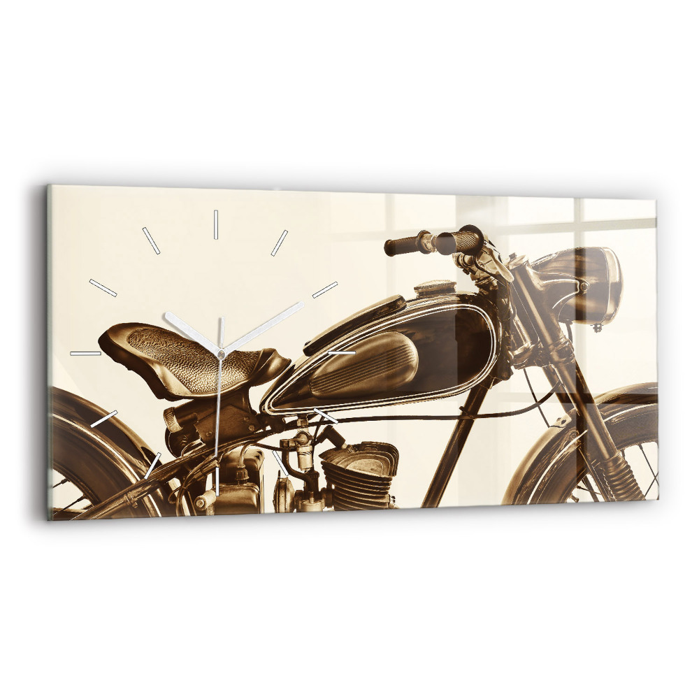 Zegar poziomy Sepia motocykla Vintage