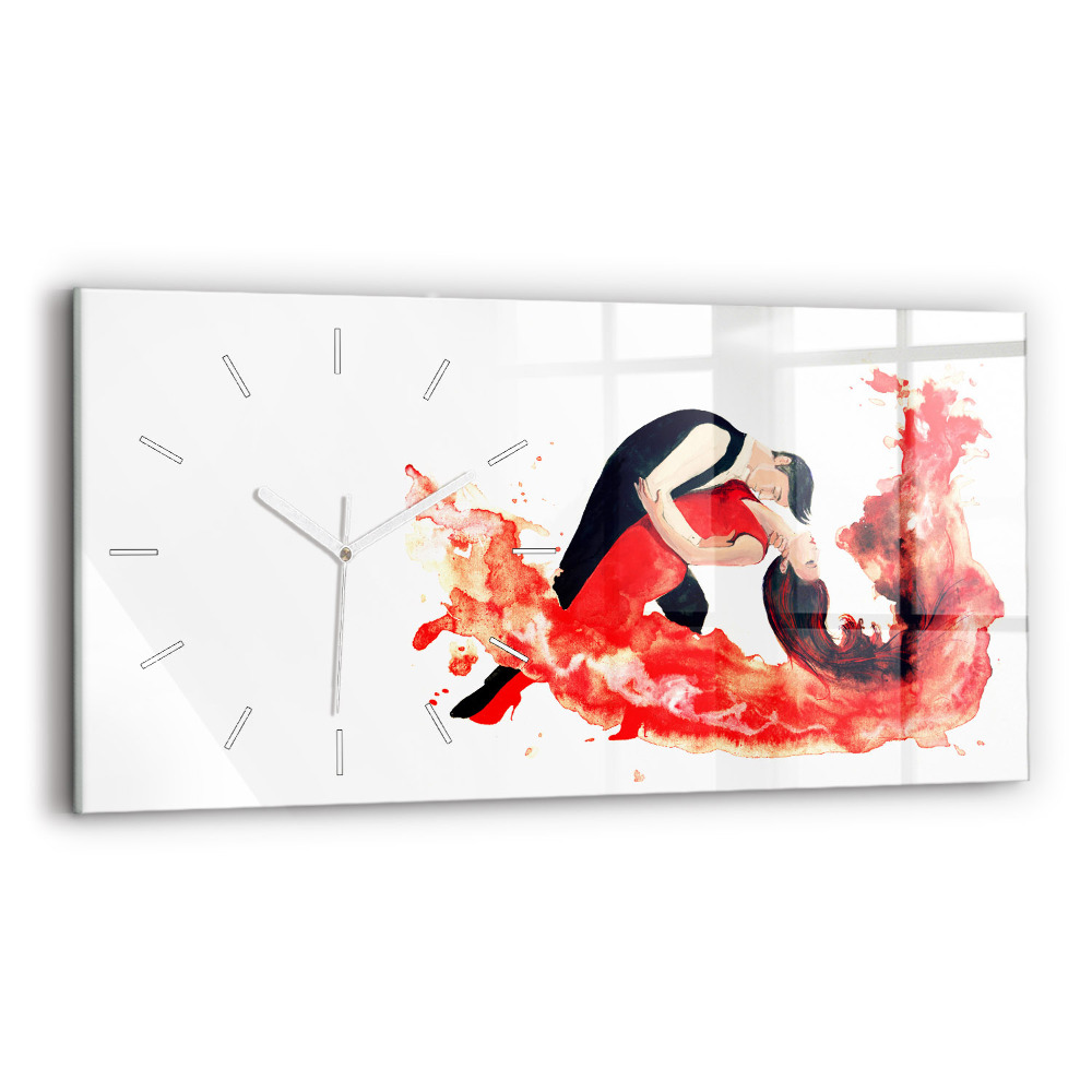 Zegar szklany poziomy Pełne emocji zmysłowe tango
