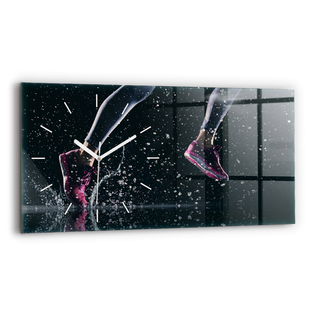 Zegar poziomy Zdrowy styl życia i bieg