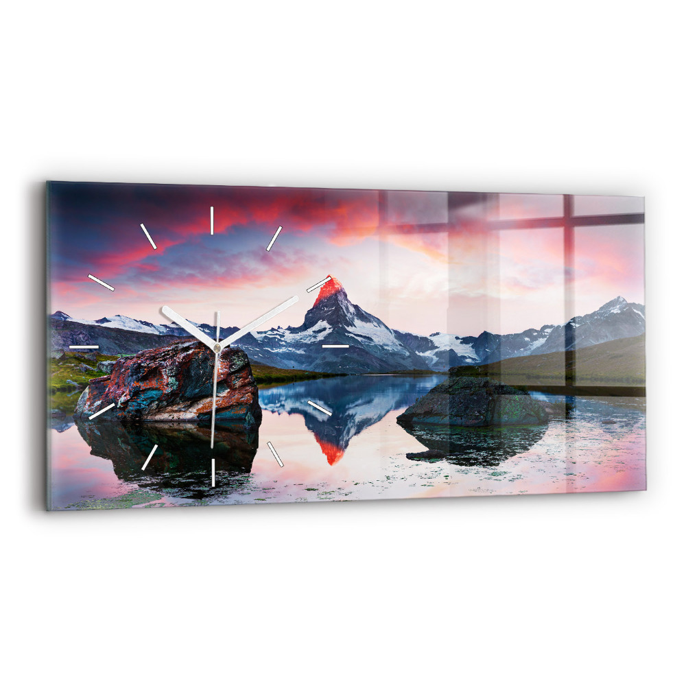 Zegar poziomy Jezioro Stellisee Matterhorn