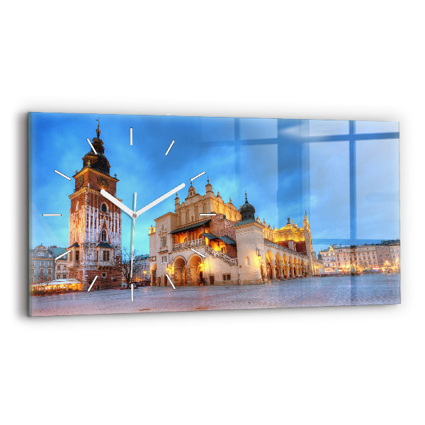 Zegar szklany poziomy Rynek Główny w Krakowie