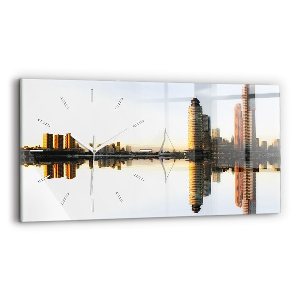 Zegar szklany Miasto nad rzeką