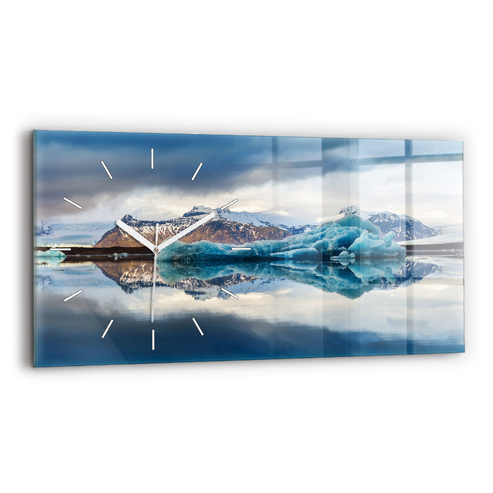 Zegar szklany poziomy Jezioro Jokulsarlon Islandia