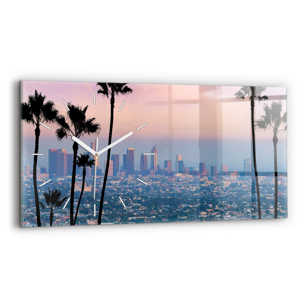 Zegar szklany poziomy Zachód słońca Los Angeles