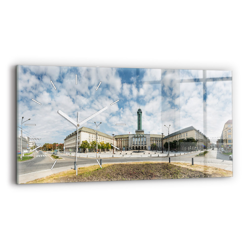 Zegar poziomy Panorama miasta Ostrawa
