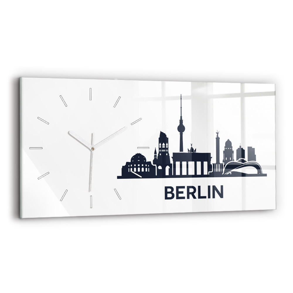 Zegar szklany poziomy Ilustracja miasta Berlin