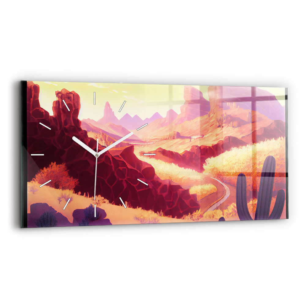 Zegar poziomy Pustynia w Arizonie ilustracja