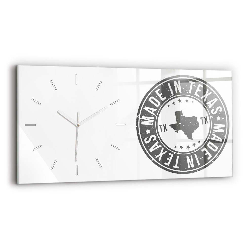 Zegar poziomy Znaczek Texas