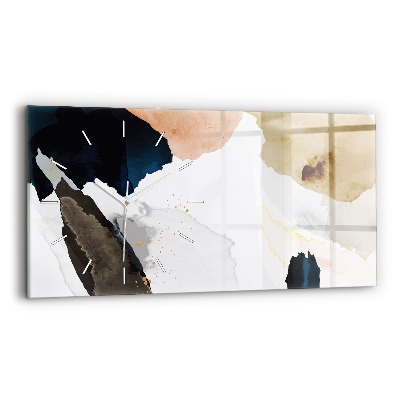 Zegar poziomy Plamy abstrakcja