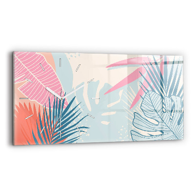 Zegar poziomy Pastelowe liście