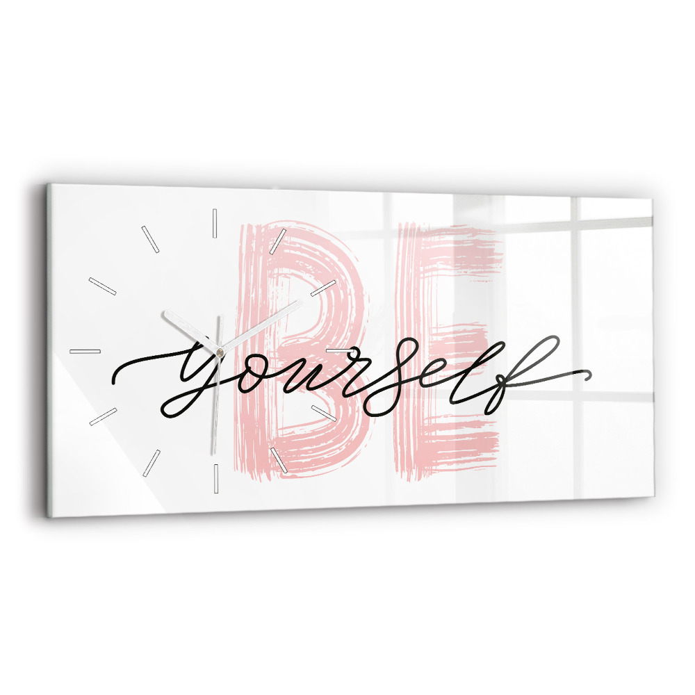 Zegar poziomy Napis Be yourself