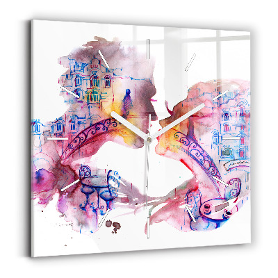 Zegar ścienny kwadratowy Dwa Ciała Jedna Dusza