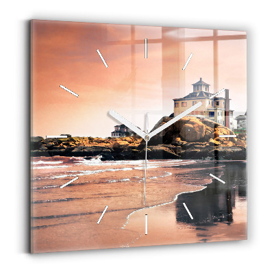 Zegar ścienny kwadratowy Wybrzeże Sherman