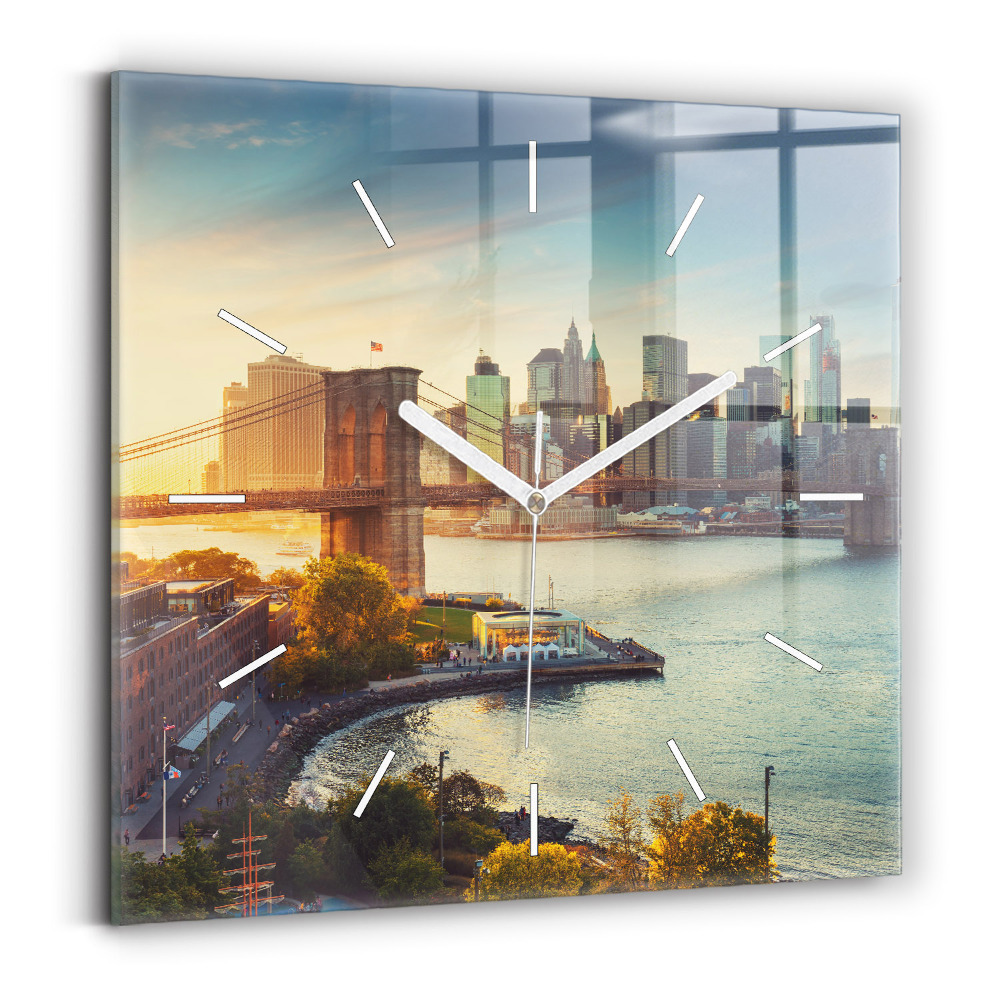 Zegar ścienny kwadratowy Nowy Jork Manhattan