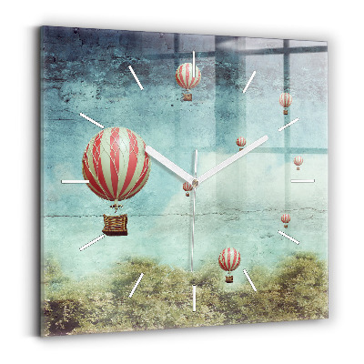 Zegar ścienny kwadratowy Malowane balony