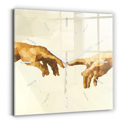 Zegar ścienny kwadratowy Stworzenie Adama