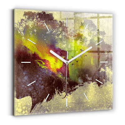 Zegar kwadratowy Kobieta w lesie