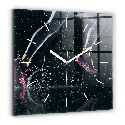 Zegar kwadratowy Zdrowy styl życia i bieg