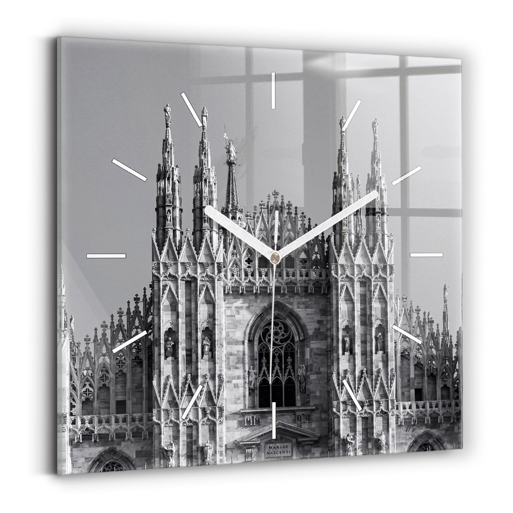 Zegar szklany kwadratowy Katedra Duomo Di Milano