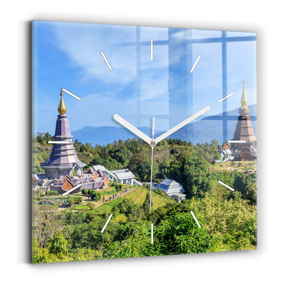Zegar ścienny kwadratowy Park narodowy Chiang mai
