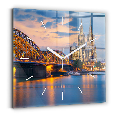 Zegar ścienny kwadratowy Widok na ratusz