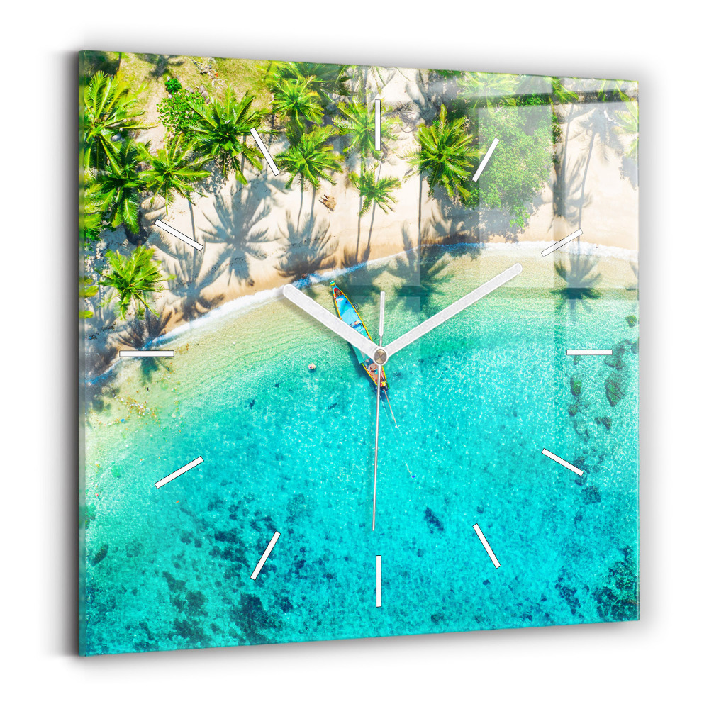 Zegar kwadratowy Tropikalna plaża Koh Tao