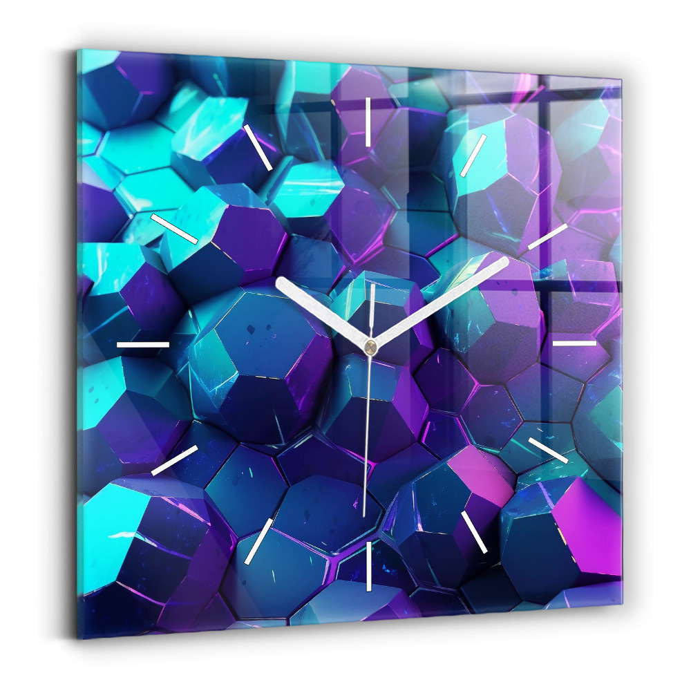 Zegar szklany kwadratowy Figury geometryczne